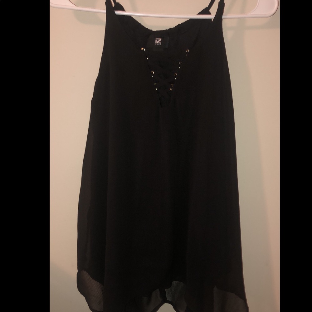 Lace up V-neck tank